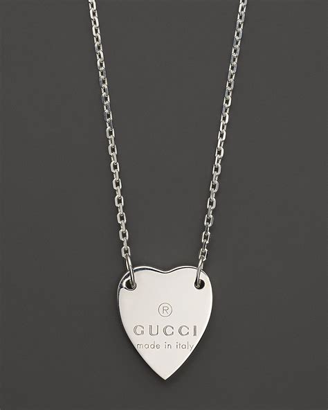 gucci heart necklace on model|heart necklace with Gucci trademark.